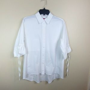 Vince Camuto NWOT White Womens XS Ruffle-Cuff